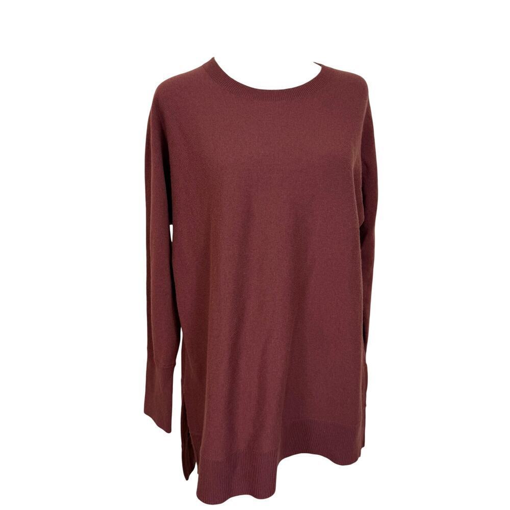 Athleta Wool & Cashmere Stargazer Tunic Pullover Sweater Mauve Pink Relaxed SM